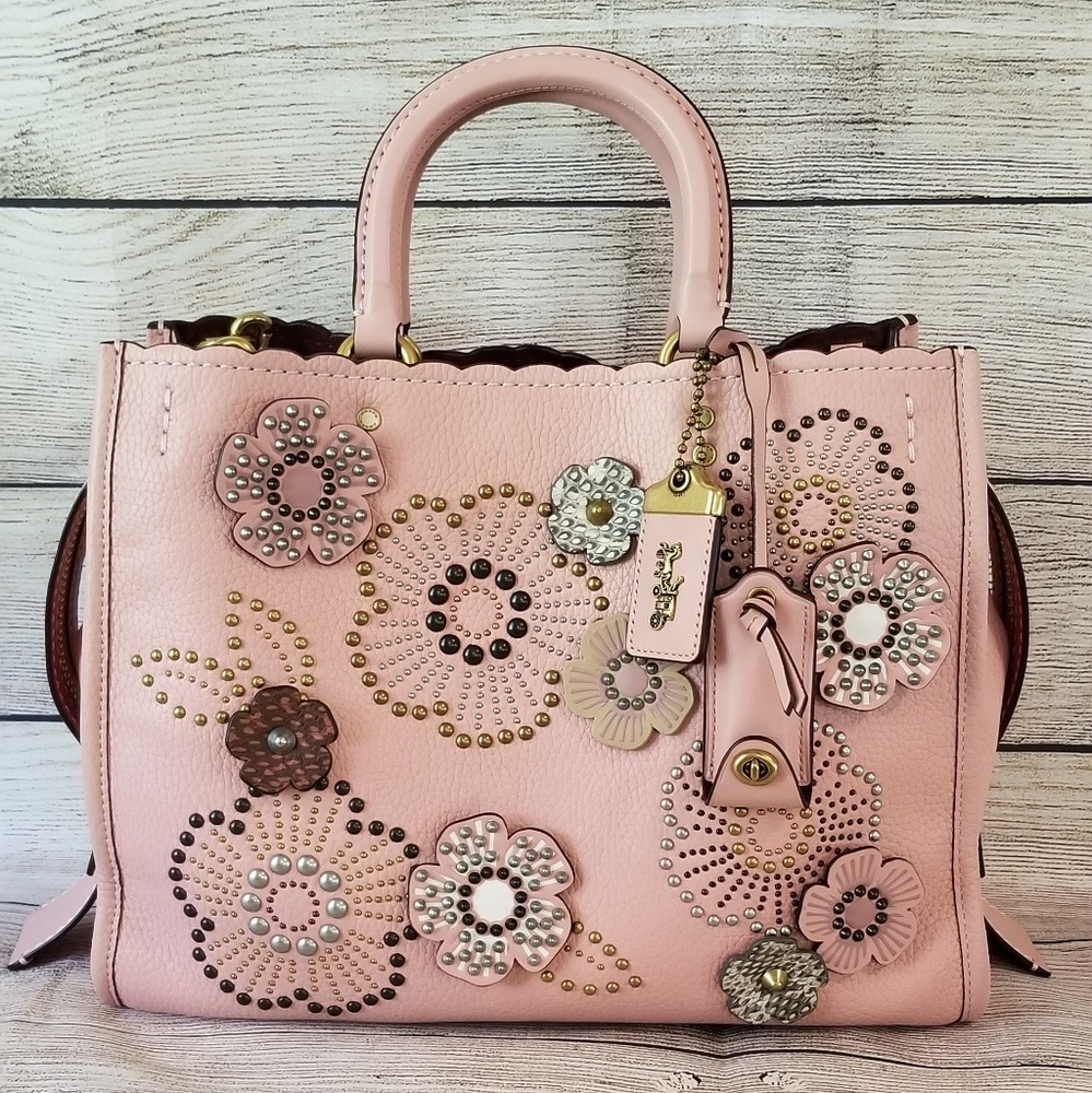 🌺NWT Coach 1941 Exotic Tea Rose Rivet Rogue - Picture 1 of 8